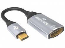 Avencore Carbon Series USB4 Type-C to HDMI Video Adapter Cable (8K/60Hz - Thunderbolt Compatible)