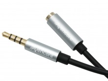 1m Avencore Crystal Series 4-Pole TRRS 3.5mm Extension Cable (Male to Female)