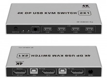 2-Port 4K DisplayPort KVM Switch + 2 Full Cables Sets