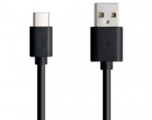 25cm USB Type-C to Type-A Cable (Black)