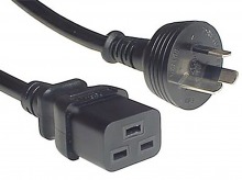 2m IEC Power Cable (IEC-C19 to Australian Mains Plug)