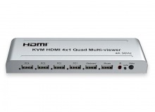 4-Port HDMI Quad Multi-Viewer & KVM Switch (4K @ 30Hz)