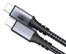 50cm Premium Aluminium USB4 Cable - Thunderbolt 4 Compatible (40Gbps, 100W, 8K/60Hz or Dual 4K/60Hz)