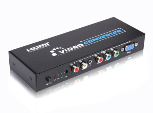 Multi-AV Converter & 2-Way Switch (VGA & Component + Audio to HDMI + SPDIF)