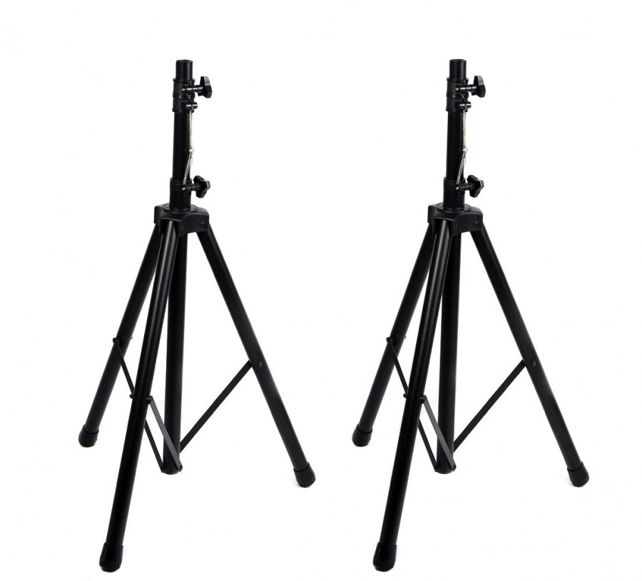 Heavy Duty Tripod PA Speaker Stand + Carry Bag (Set of 2)