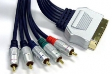 Pro Series 1.5m SCART to Component + L & R Audio Cable (Gold Connectors)