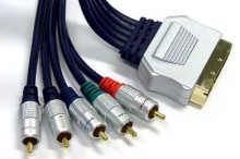Pro Series 3m SCART to Component + L & R Audio Cable (Gold Connectors)