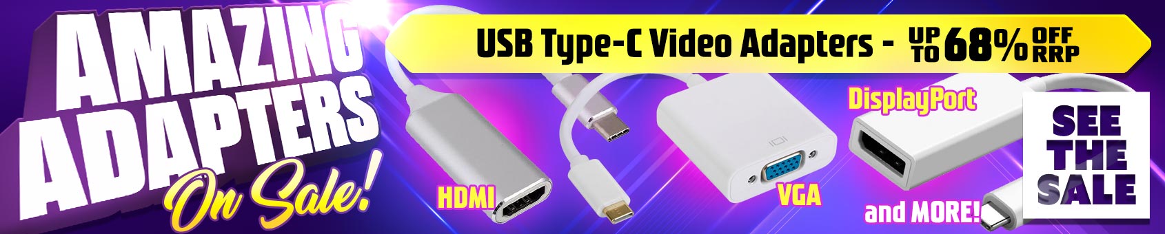 Our BIGGEST SALE EVER on USB-C AV Converter Adapters during April!!!