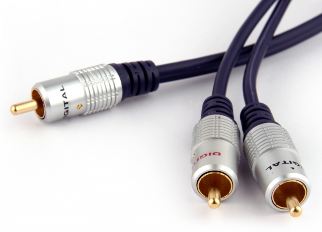 Audiocrast HIFI Y Adapter Subwoofer Cable - RCA 1 Male To 2 Male Audio Cable, CE Certified