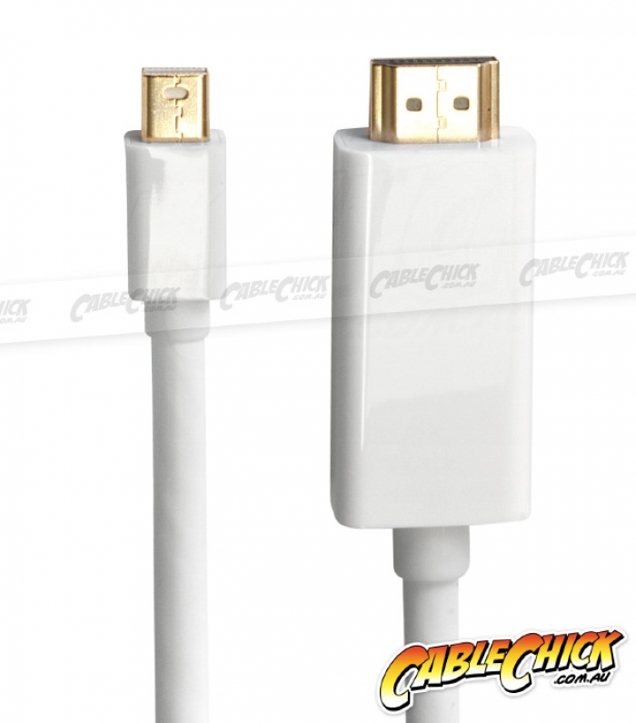 1m Mini-DisplayPort to HDMI Cable (Male to Male) - Thunderbolt Socket Compatible (Photo )
