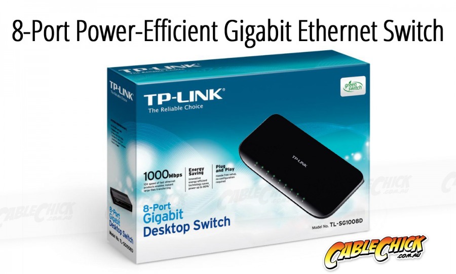 8-Port Gigabit Ethernet Switch (PC Network Switch) (Photo )