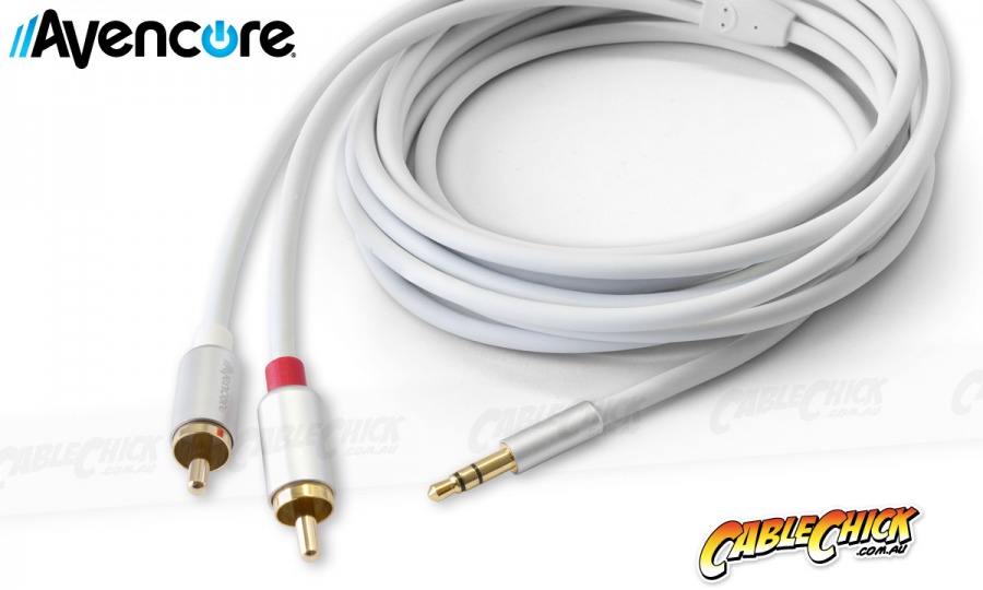 Avencore Crystal Series 1m Stereo 3.5mm to 2 RCA Cable (Photo )
