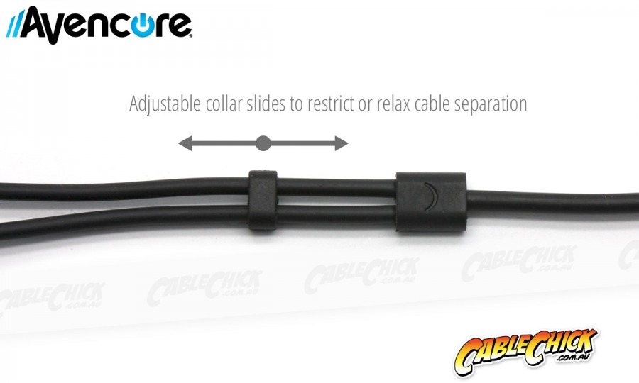Avencore 4-Pole TRRS to 3.5mm Stereo & Mic Splitter Cable (Male to 2x Female) (Photo )
