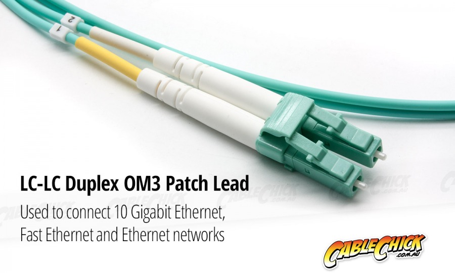 1m OM3 Multimode LC-LC Fibre Optic Patch Cable (Photo )