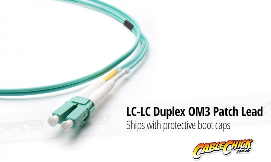 1m OM3 Multimode LC-LC Fibre Optic Patch Cable (Photo )