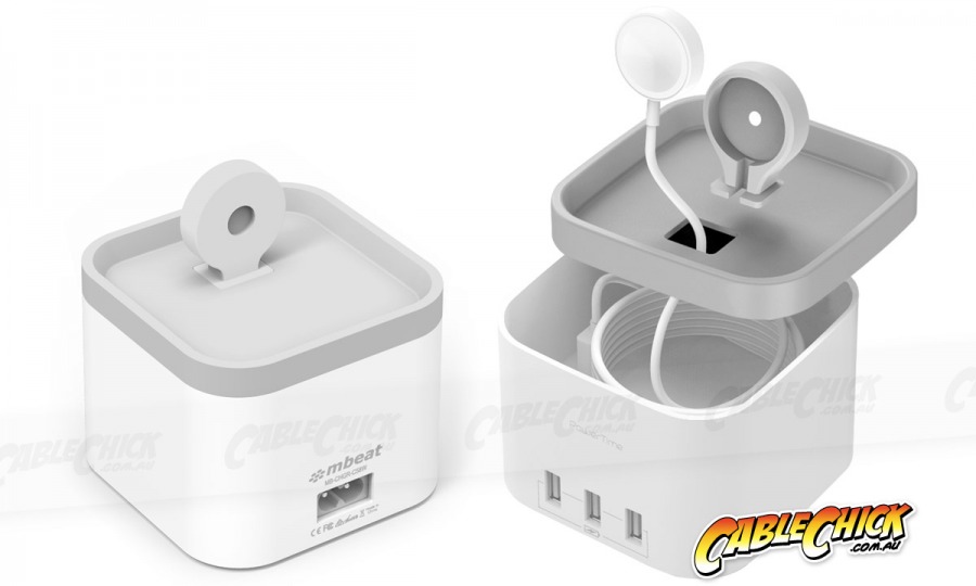 Power-Time Apple Watch Charging Cradle & 3-Port USB Charger (Photo )