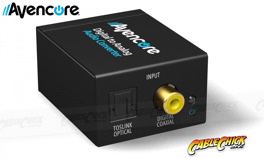 Avencore Digital to Analog Audio Converter (TOSLINK & Digital Coaxial to Stereo Audio) (Photo )
