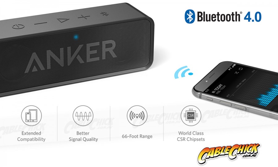 Anker Portable Bluetooth 4.0 Speaker with Dual High-Power Drivers + Bass Port (Photo )