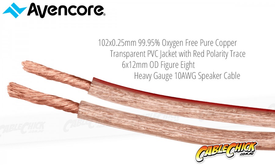 Avencore 30m Platinum Series 99.9% OFC Super Heavy Gauge 10AWG Speaker Cable (Photo )