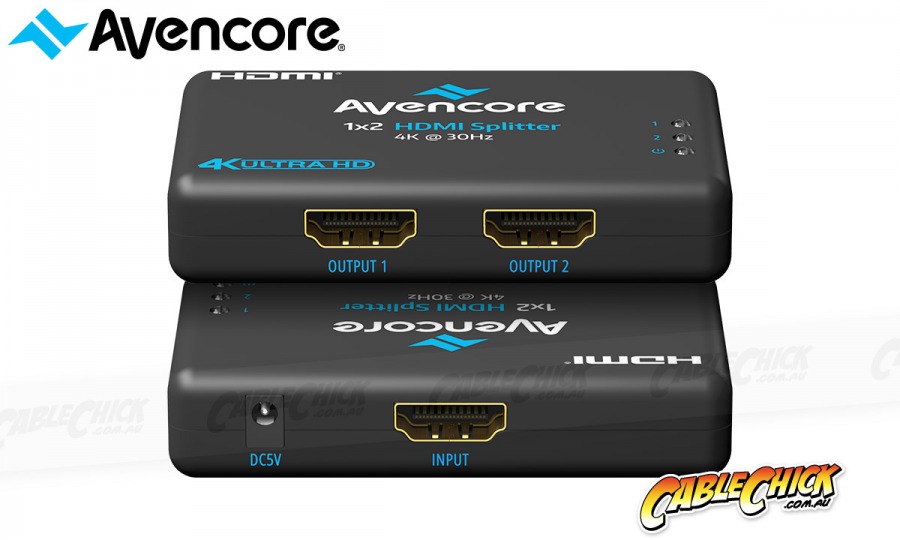 Avencore Halon Series Ultra HD 4K Powered 2-Way HDMI Splitter & Extender (Photo )