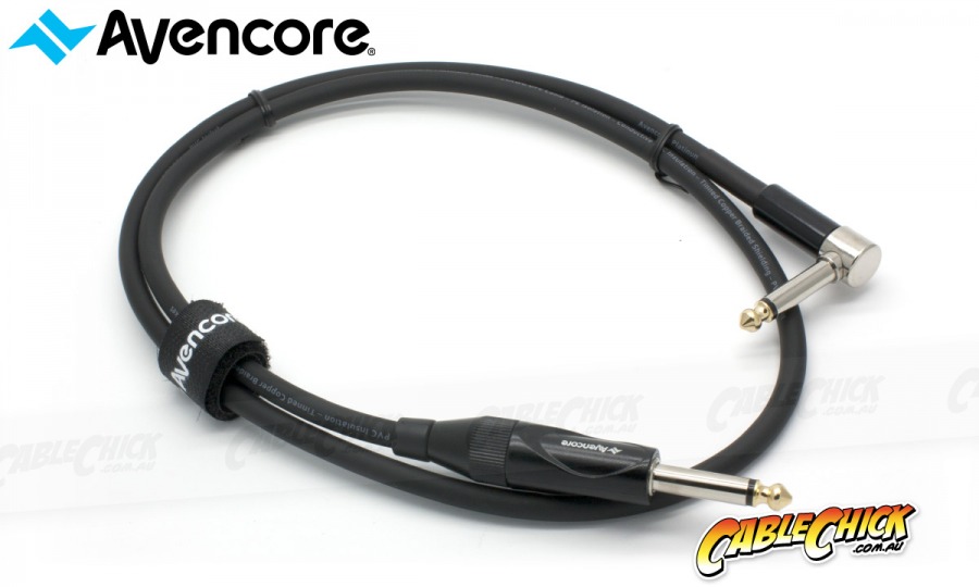 1m Avencore Platinum 1/4" Guitar Cable with Right Angled Connector (Photo )