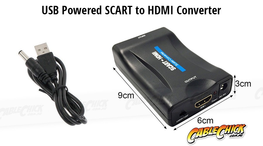 Scart to HDMI Cable, Scart to HDMI Converter with Scart and HDMI Cables,  1080P Audio Video