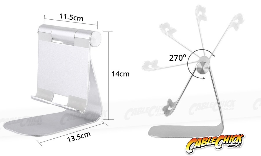 Universal Aluminium Tablet Stand (for Tablets & Large Phones) (Photo )