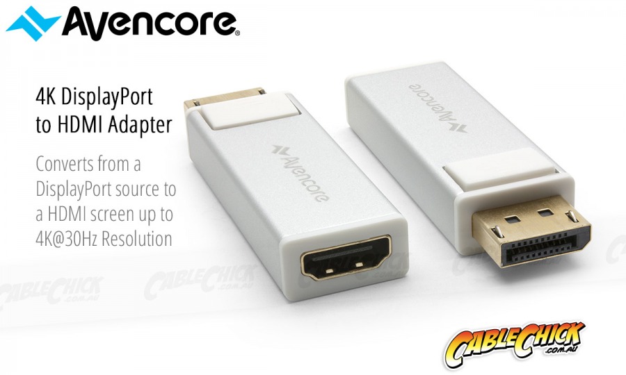 Avencore DisplayPort to HDMI Adapter (Male to Female) 4K Ultra HD @ 30Hz (Photo )