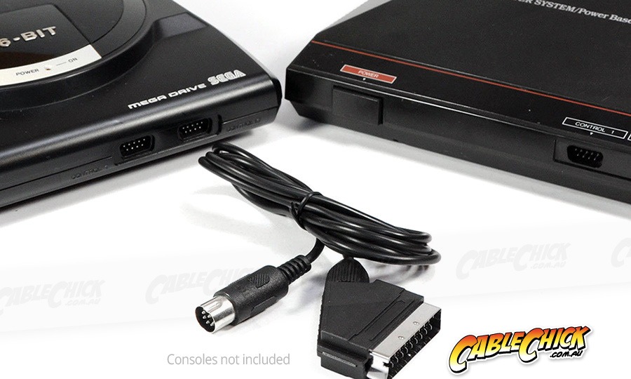 Sega Master System MK1 & Mega Drive MK1 to RGB SCART AV Cable (Retro Gaming Cable) (Photo )