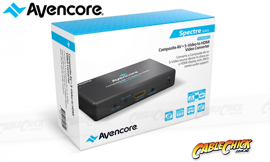 Avencore Composite Video & S-Video + Audio to HDMI Converter (Photo )