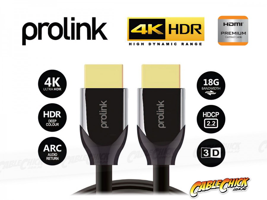 Prolink 1m Premium Certified HDMI Cable (Supports Ultra HD 4K@60Hz HDMI 2.0) (Photo )