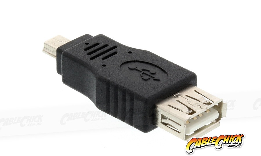 USB Adaptor Type-A Female to Mini-B 5-Pin Male (Photo )