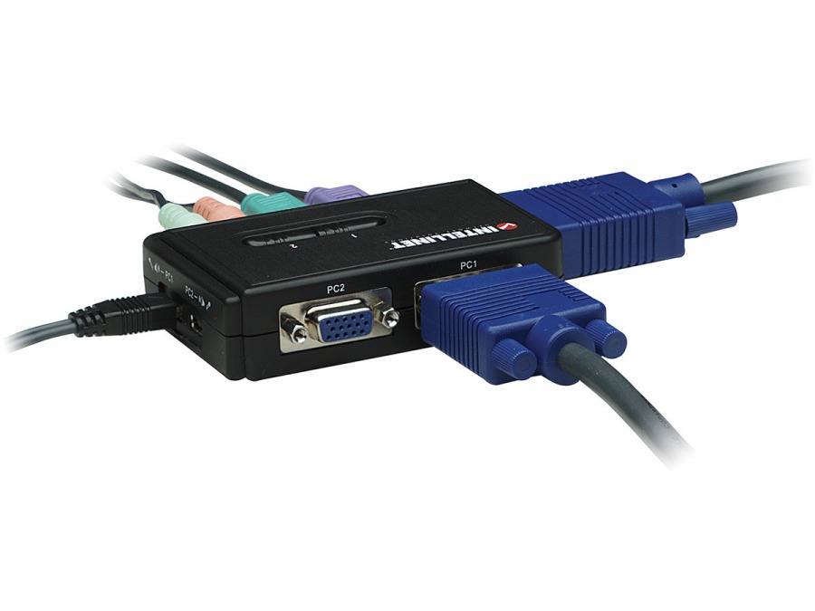 KVM Switch 2Port + 2 Full Cables Sets