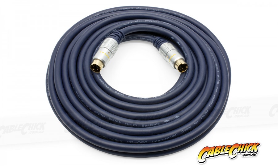 Pro Series 5m S-VHS Male to S-VHS Male Cable (GOLD Connectors) (Photo )
