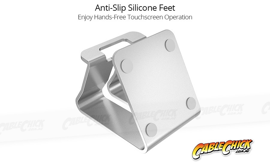 Universal Aluminium Phone Stand - Silver (for Phones & Small Tablets) (Photo )