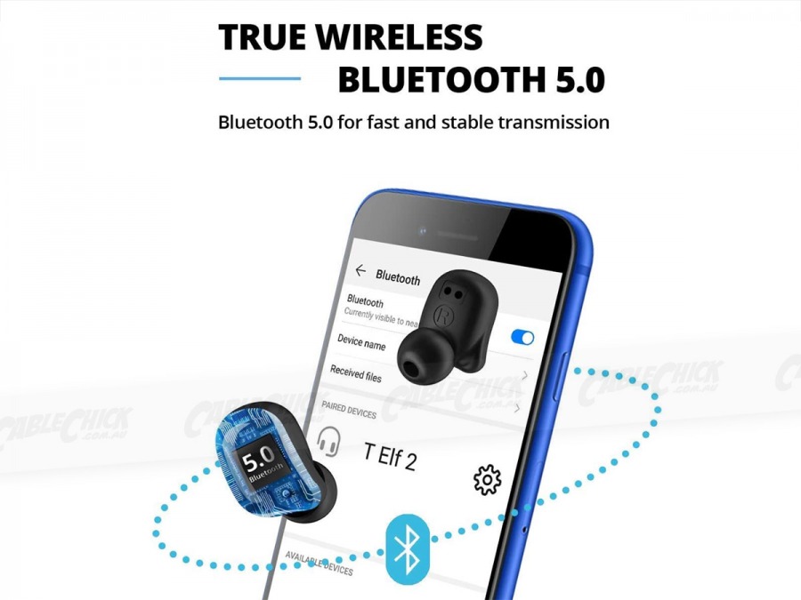 Bluedio TF2 IPX6 Water Resistant Bluetooth 5.0 Wireless Earbuds (Photo )
