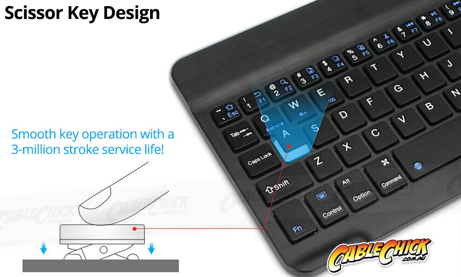 Rechargeable Mini Bluetooth Keyboard (Black) (Photo )