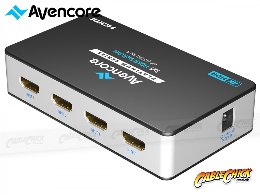 Avencore Platinum 3-Port Ultra HD 4K/60Hz HDMI Switch (3x1 HDMI 2.0 Switch) (Photo )