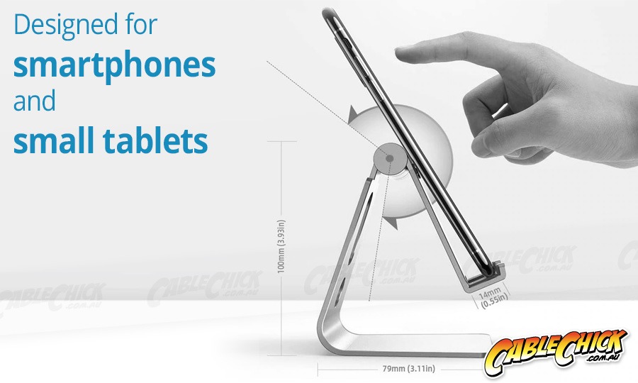 Universal Aluminium Phone & Tablet Stand (for Small Tablets & Phones) (Photo )