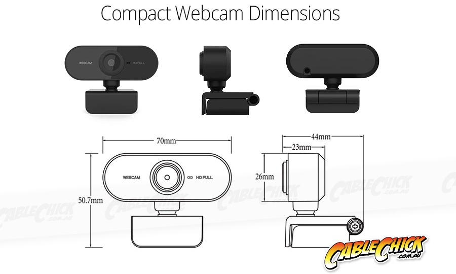 Full HD 1080p USB Webcam (Built-in Microphone - PC & Mac) (Photo )