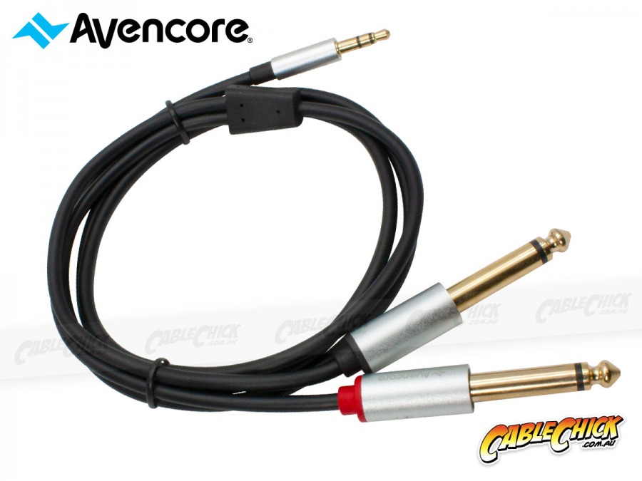 2m Avencore Crystal Series 3.5mm Stereo to 6.5mm Dual Mono Audio Cable (Photo )