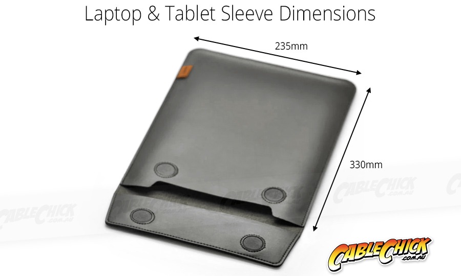Universal 13" Laptop & Tablet Sleeve (Faux-Leather + Mircofibre Lining) (Photo )