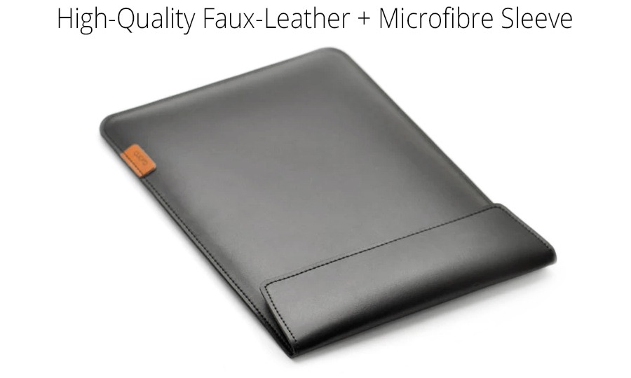 Universal 15" Laptop & Tablet Sleeve (Faux-Leather + Mircofibre Lining) (Photo )
