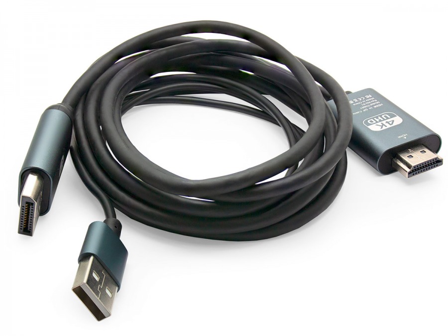 2m Active HDMI to DisplayPort Converter Cable (4K @ 60Hz) (Photo )