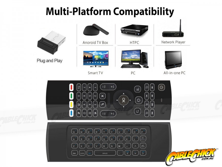 Wireless Air Mouse & Keyboard Remote Control (Windows, Mac, Android, Linux) (Photo )