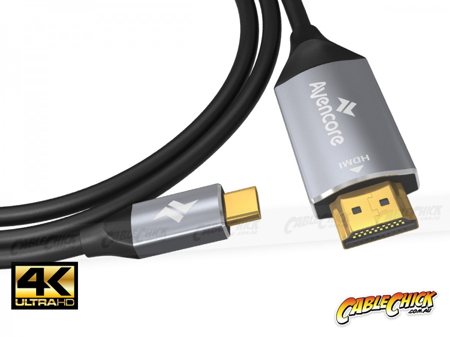 Avencore Platinum 1m USB Type-C to HDMI Cable (4K/60Hz - Thunderbolt Compatible) (Photo )