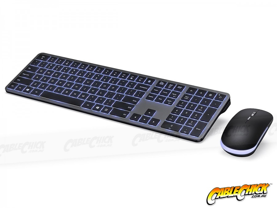 Rechargeable Wireless 2.4Ghz Backlit Keyboard & Mouse Combo (Photo )