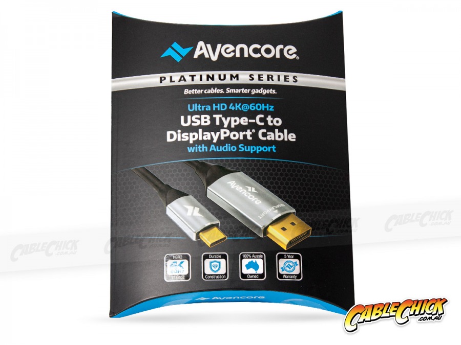 Avencore Platinum 1m USB Type-C to DisplayPort Cable (4K/60Hz - Thunderbolt Compatible) (Photo )