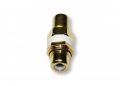 Single RCA Wall Plate Coupler, Black Indicator (Gold Plated) (Thumbnail )