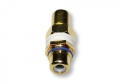 Single RCA Wall Plate Coupler, Blue Indicator (Gold Plated) (Thumbnail )